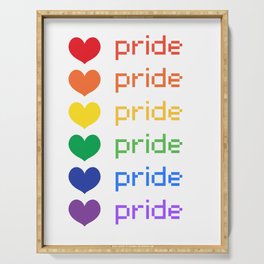 Pride Rainbow Hearts Serving Tray