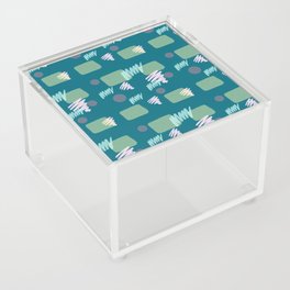 Retro Geometric Pattern Acrylic Box