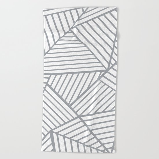 Abstraction Lines Zoom Grey Beach Towel