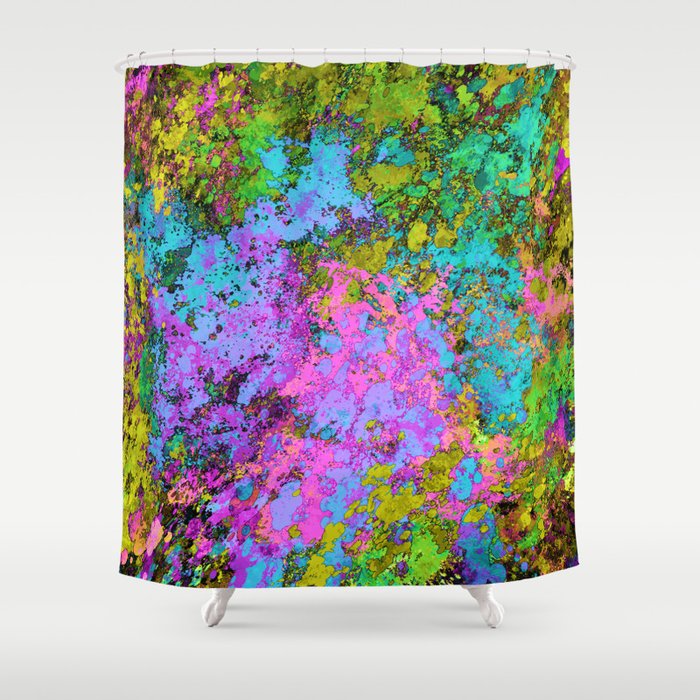Fused fragments Shower Curtain