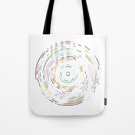 Rainbow Record Tote Bag