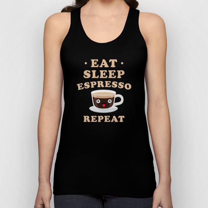 Eat Sleep Espresso kawaii Espresso Tank Top