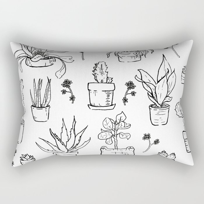 A Series of Plants Rectangular Pillow