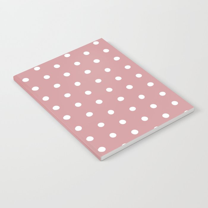 white dots on pink Notebook