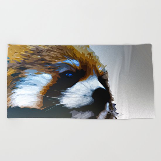 Red Panda Beach Towel