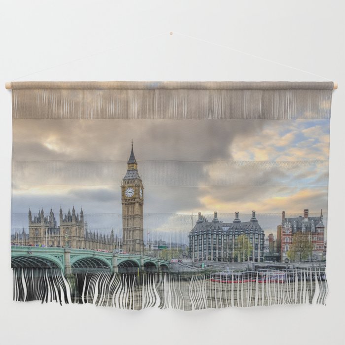 Great Britain Photography - Westminster Bridge In The Evening Wall Hanging