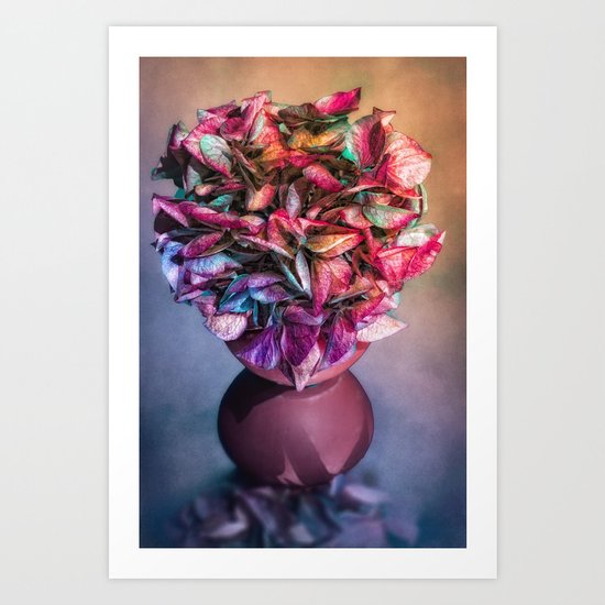 STILL LIFE WITH HYDRANGEA IN A VASE Art Print