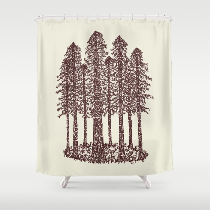 Cathedral Grove Coastal Redwoods Shower Curtain By Hinterlund
