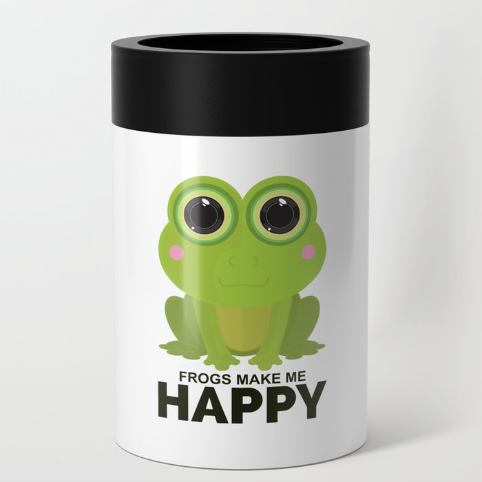 Frogs Make Me Happy Can Cooler