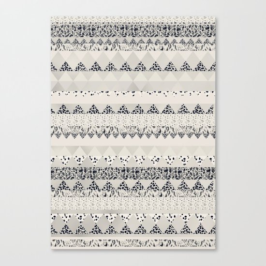 MONOTONE GEOMETRIC ANIMAL PRINT Canvas Print