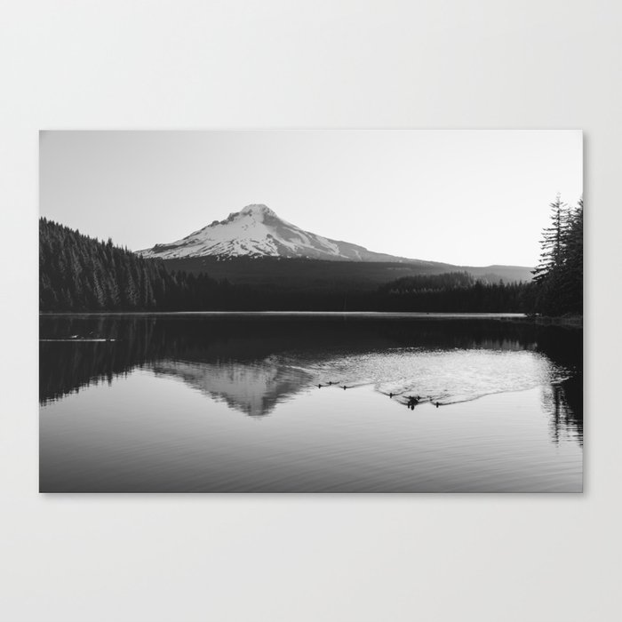 Wild Mountain Sunrise - Black and White Nature Photography Canvas Print