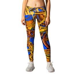 blue steampunk gold clock works Leggings | Bluerugs, Blueblankets, Blueabstracts, Ink, Colored Pencil, Blueposterart, Acrylic, Pattern, Bluetables, Bluecups 
