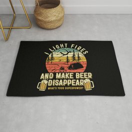 Light Fires And Make Beer Disappear Funny Area & Throw Rug