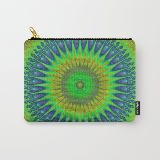 Green star mandala Carry-All Pouch