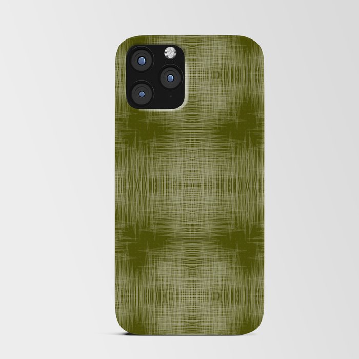 Cross Hatch Olive iPhone Card Case