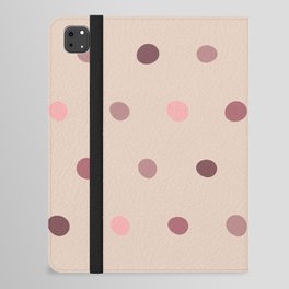 Pale pink big blob polka dots pattern iPad Folio Case