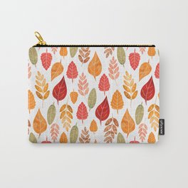 Painted Autumn Leaves Pattern Carry-All Pouch