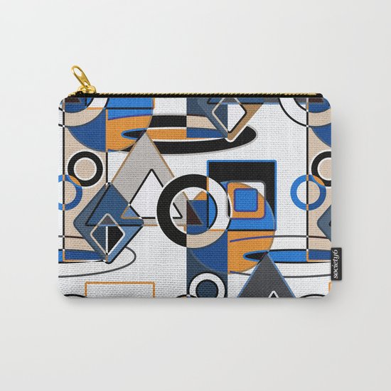 Abstract pattern with bold geometric shapes . Carry-All Pouch