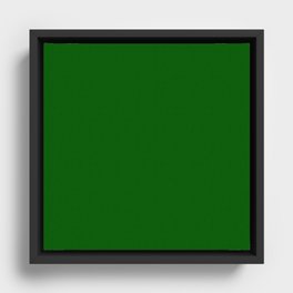Monochrom green 0-85-0 Framed Canvas
