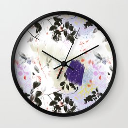 Purple abstract nature pattern Wall Clock
