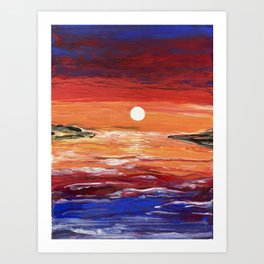 Orange Sunset  Art Print