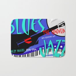 Modernist Blues / Jazz venue poster Bath Mat