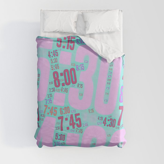 Pace run , number 025 Duvet Cover
