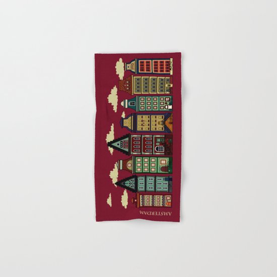 Amsterdam red Hand & Bath Towel