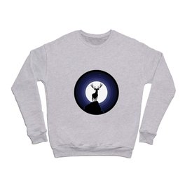 deer and the moon Crewneck Sweatshirt