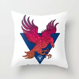 Eternal Raven- Red Gradient  Throw Pillow