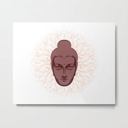 Spiritual Mind power of Buddha Metal Print