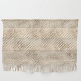 Luxury Light Gold Metallic Stripes Pattern Wall Hanging