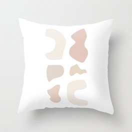 neutral squiggles Throw Pillow