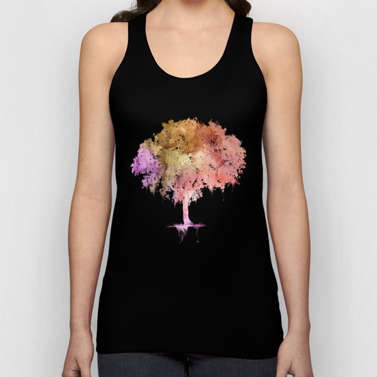 Watercolor tree painting Unisex Tank Top
