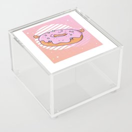 Funny Hippo Donut Cute Kawaii Aesthetic Acrylic Box