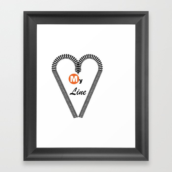 Heart My Line Framed Art Print