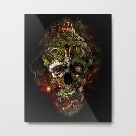 Skull Castle Metal Print