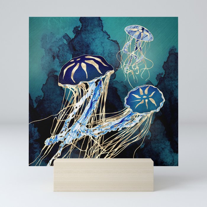 Metallic Jellyfish III Mini Art Print