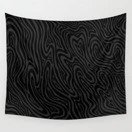 Dark Liquid Psychedelic Marble lines design. Digital Illustration background. Wall Tapestry