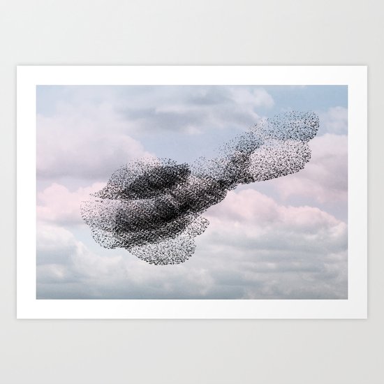 Swooping and looping version 2 Art Print