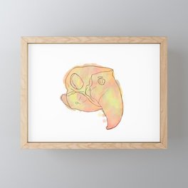 Watercolour Macaw Skull Framed Mini Art Print