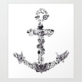Larry's Tattoos Anchor Art by Lissa Félix | Society6