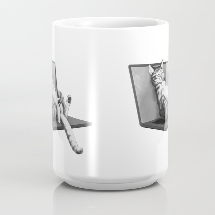 British Short Hair Cat White & Tan - Hand Painted Ceramic Coffee Mug –  ArtQuest Gallery