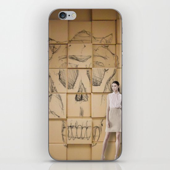 Space in Boxes with a model iPhone & iPod Skin