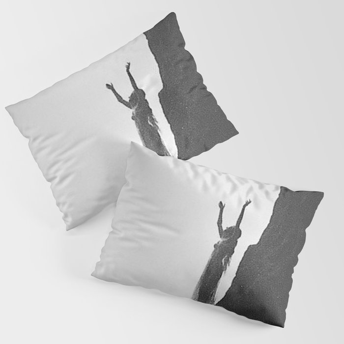 Incantation, A Goddess, mountain - canyon female form black and white photography by Anne Brigman  Pillow Sham