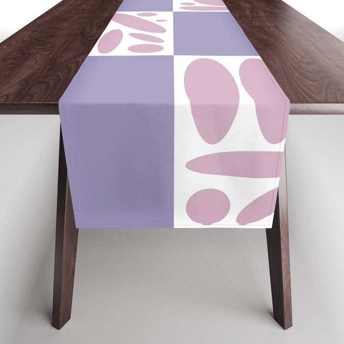 Geometric modern shapes checkerboard 10 Table Runner