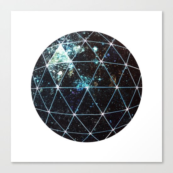 Galaxy Geodesic Canvas Print
