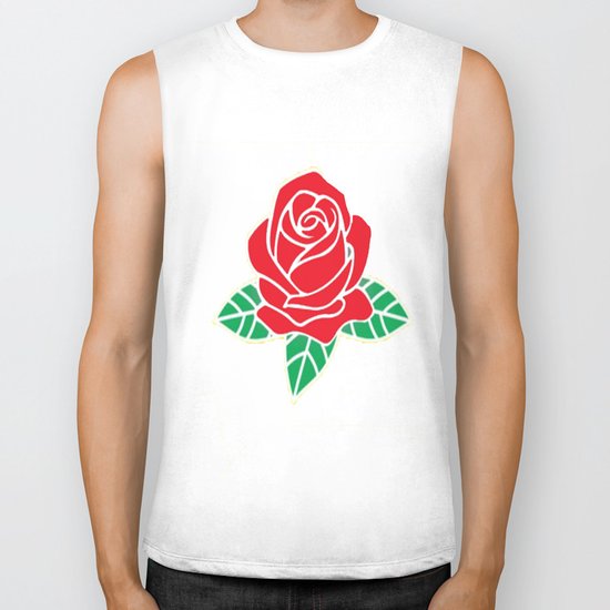 Red Rose Biker Tank