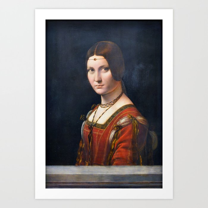 Portrait Of An Unknown Woman by Leonardo Da Vinci Art Print