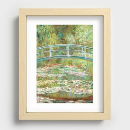Waterloo Bridge, Water Lilies, Monet Recessed Framed Print